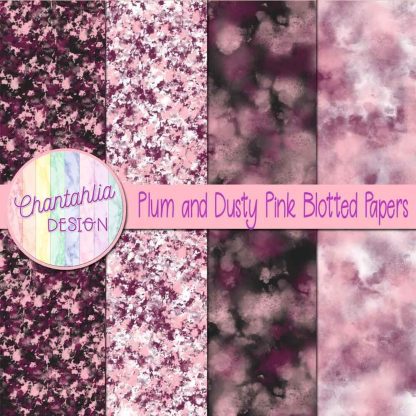 Free plum and dusty pink blotted papers
