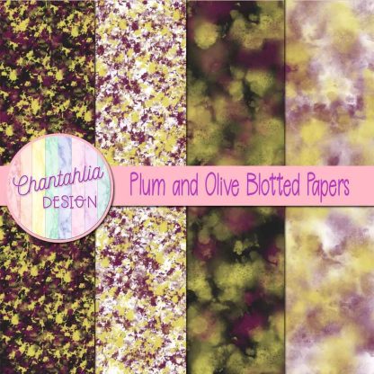 Free plum and olive blotted papers