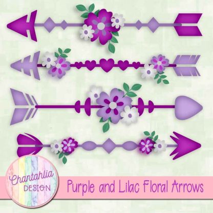 Free purple and lilac floral arrows