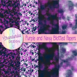 Free purple and navy blotted papers