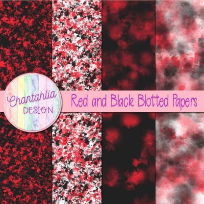 Free red and black blotted papers