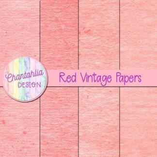 Free red vintage digital papers