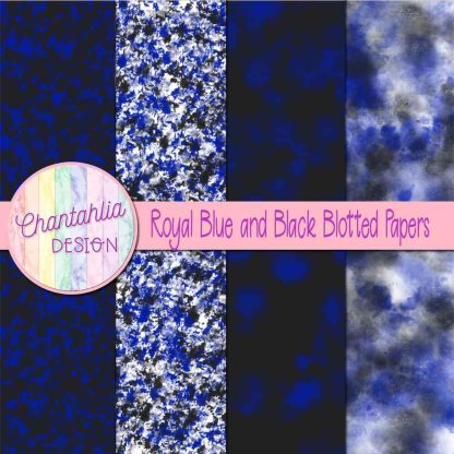 Free royal blue and black blotted paper
