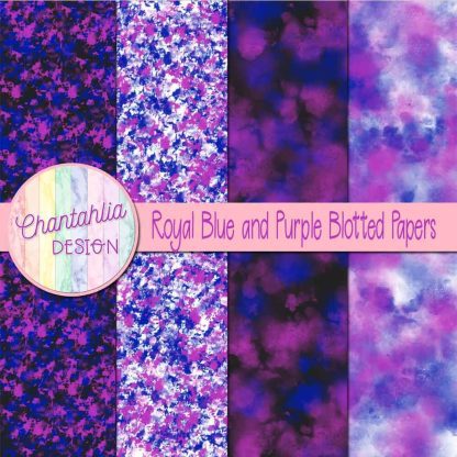 Free royal blue and purple blotted papers