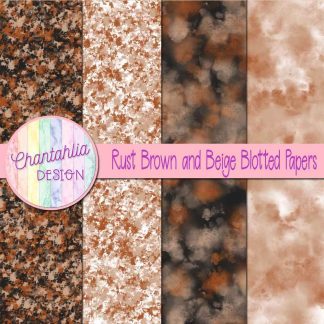 Free rust brown and beige blotted papers