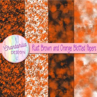 Free rust brown and orange blotted papers
