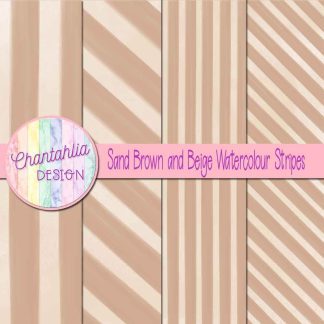 Free sand brown and beige watercolour stripes digital papers