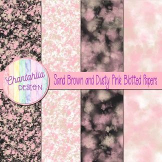Free sand brown and dusty pink blotted papers