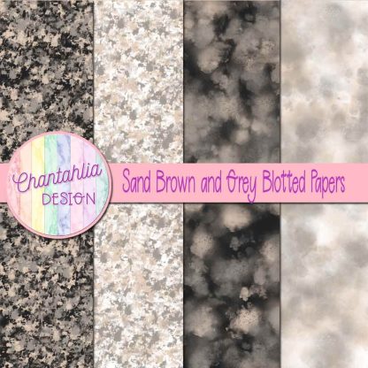 Free sand brown and grey blotted papers