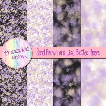 Free sand brown and lilac blotted papers