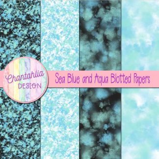 Free sea blue and aqua blotted papers