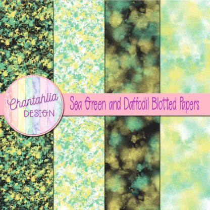 Free sea green and daffodil blotted papers