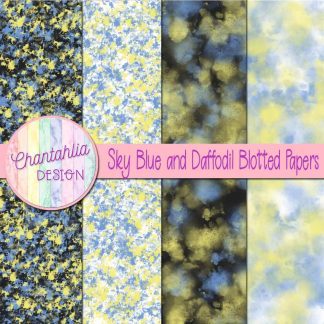 Free sky blue and daffodil blotted papers