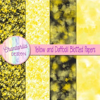 Free yellow and daffodil blotted papers