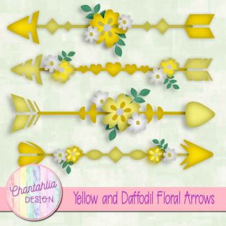 Free yellow and daffodil floral arrows