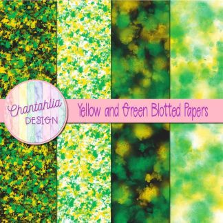 Free yellow and green blotted papers