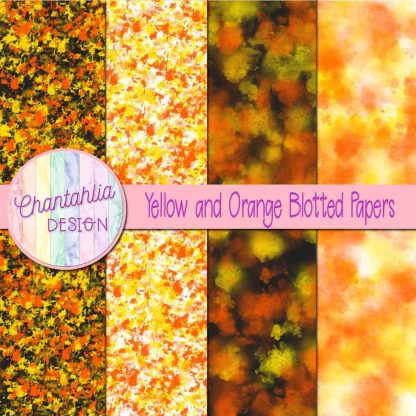 Free yellow and orange blotted papers