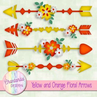 Free yellow and orange floral arrows