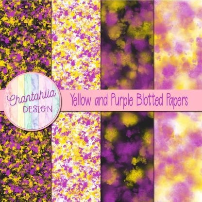 Free yellow and purple blotted papers
