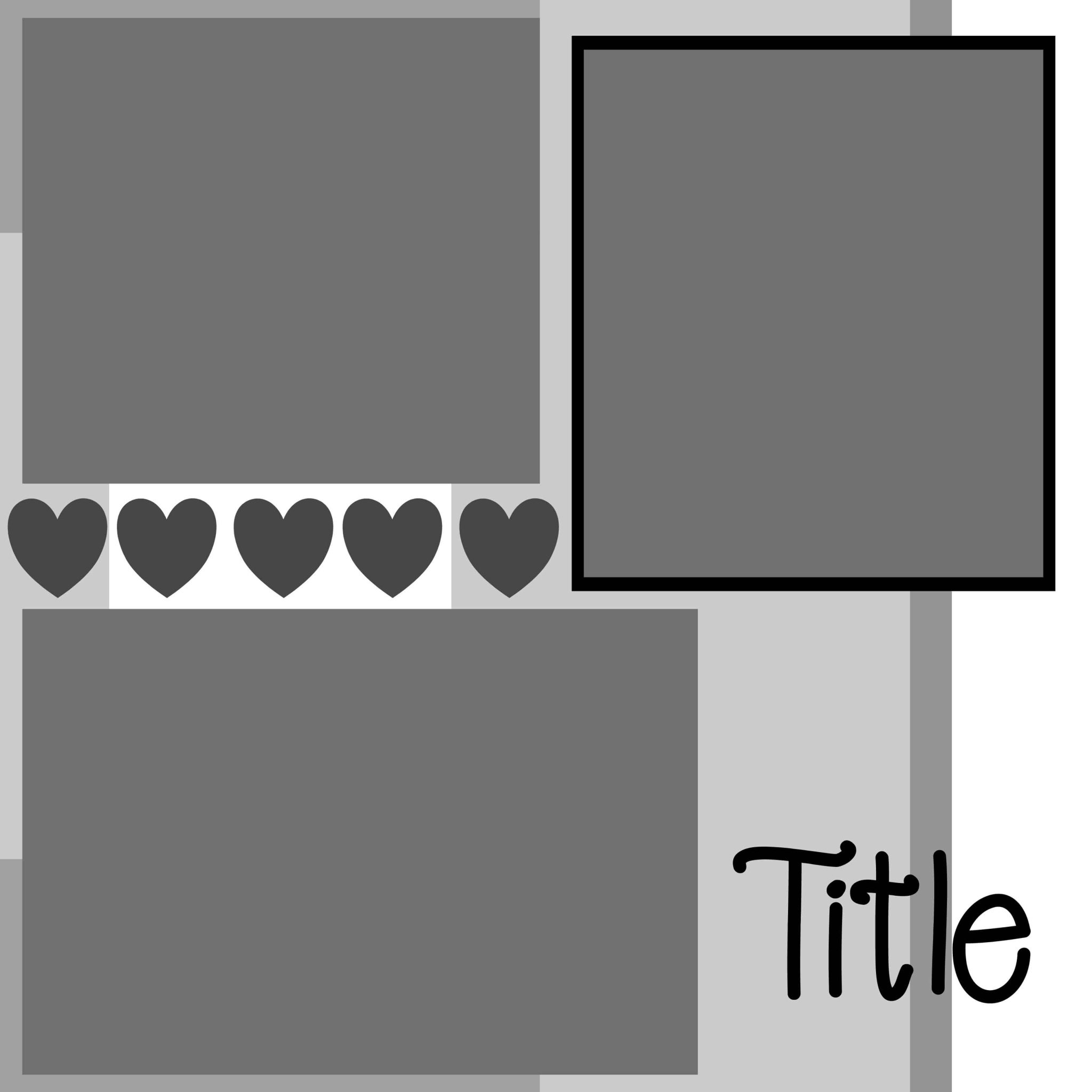 Free Digital Scrapbook Layout Template to Create your own Unique Pages