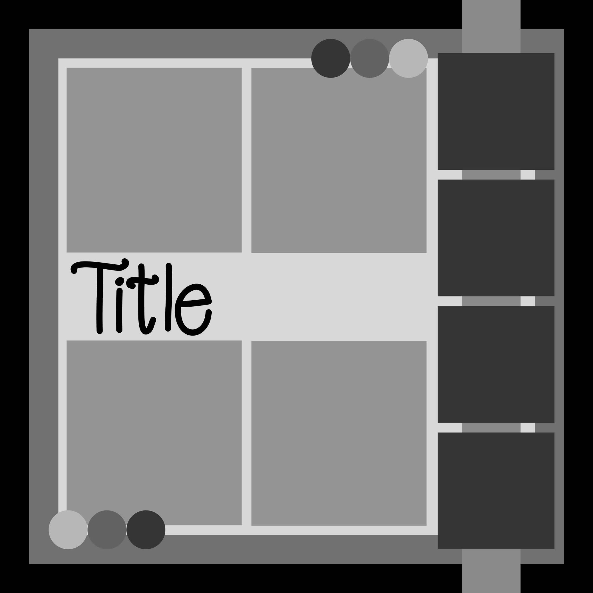 Free Digital Scrapbook Layout Template to Create your own Unique Pages