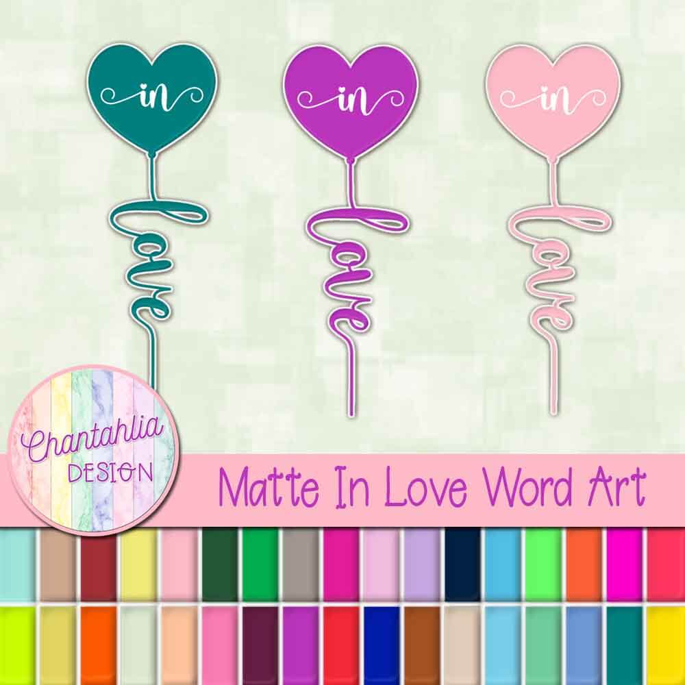 free in love word art in a matte style.