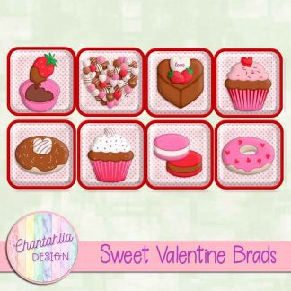 Free brads in a Sweet Valentine theme