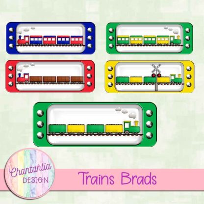Free brads in a Trains theme
