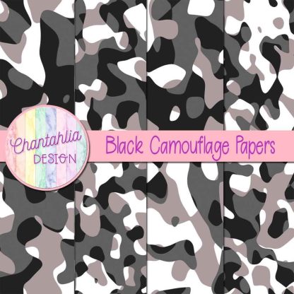 Free black camouflage digital papers