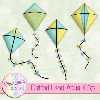 Free daffodil and aqua kites