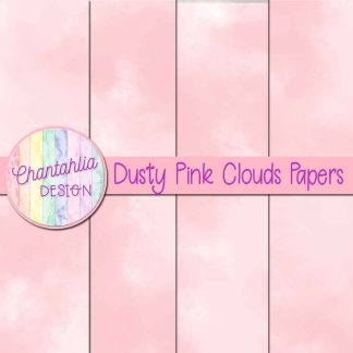 Free dusty pink clouds digital papers