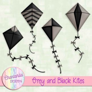 Free grey and black kites