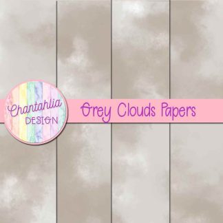 Free grey clouds digital papers
