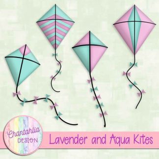 Free lavender and aqua kites