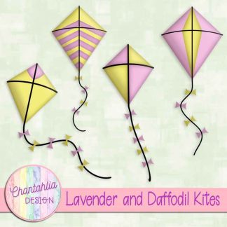 Free lavender and daffodil kites