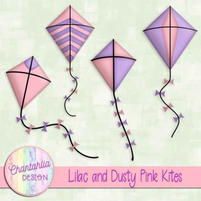 Free lilac and dusty pink kites