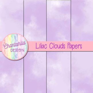 Free lilac clouds digital papers