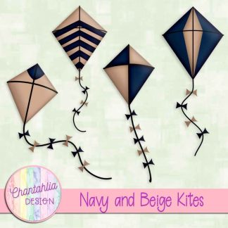 Free navy and beige kites