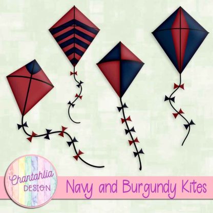 Free navy and burgundy kites
