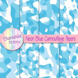 Free neon blue camouflage digital papers