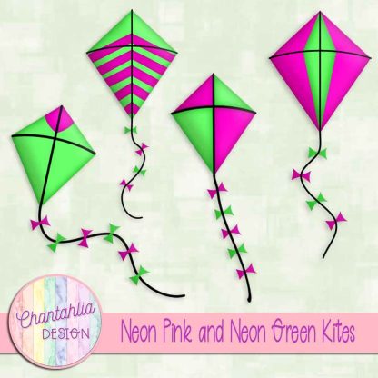 Free neon pink and neon green kites