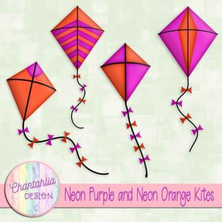 Free neon purple and neon orange kites