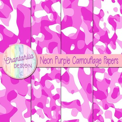 Free neon purple camouflage digital papers