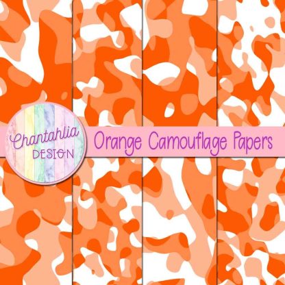 Free orange camouflage digital papers