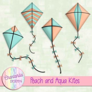 Free peach and aqua kites