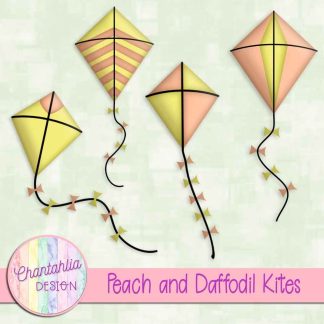Free peach and daffodil kites