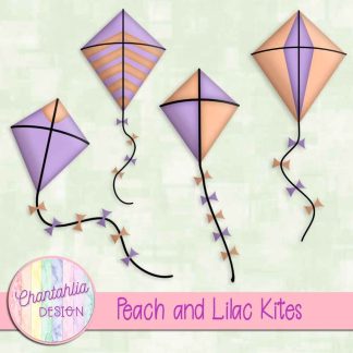 Free peach and lilac kites
