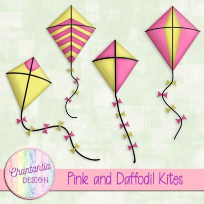 Free pink and daffodil kites