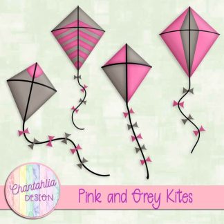 Free pink and grey kites