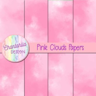 Free pink clouds digital papers
